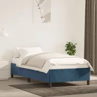 Prolenta Maison Exclusive - Sommier sans matelas Bleu foncé 90x190 cm Velours