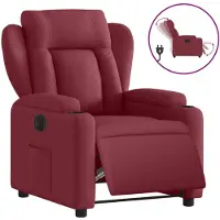 Sonstiges Fauteuil relax électrique vin rouge tissu