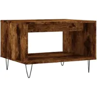 Syfax Table basse chêne fumé 60x50x40 cm bois d'ingénierie