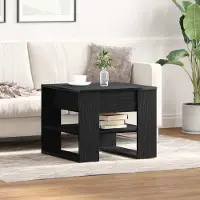 Prolenta Maison Exclusive - Table basse aspect chêne noir 55,5 x 55 x 45 cm Matériau dérivé du bois