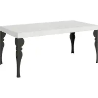 Itamoby Table Extensible 90X180/284 Cm Paxon Frêne Blanc Structure Anthracite