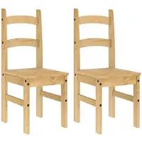 vidaXL Chaises de salle à manger 2 pcs. 40x46x99 cm pin massif