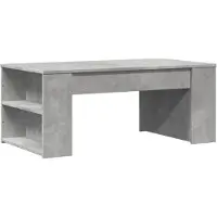 vidaXL Table basse gris béton 102x55x42 cm Bois composite