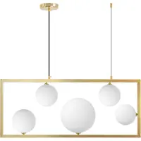 Toolight Lampe Suspendue APP1020-5CP Gold