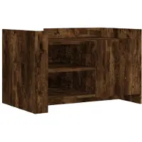 Syfax Table basse chêne fumé 80x50x50 cm bois d'ingénierie