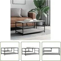 The Living Store Table basse Gris Sonoma 90x49x40 cm Bois composite