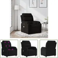 The Living Store Fauteuil de massage noir velours