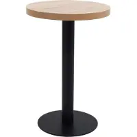 Prolenta Maison Exclusive - Table de bistrot marron clair 50 cm en MDF