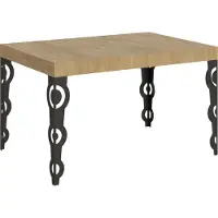 Itamoby Table Extensible 90X130/234 Cm Karamay Chêne Nature Structure Anthracite
