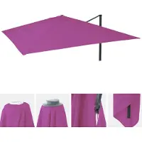 Mendler Housse de remplacement pour parasol de jardin de luxe HWC-A96, housse de parasol de remplacement, 3x4m (Ø5m), polyester, couleur violette