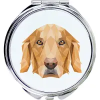 Art-Dog Golden Retriever - Miroir avec photo et imprimé géométrique de la marque