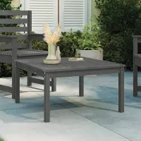 Prolenta Maison Exclusive - Table de jardin grise 82,5x82,5x45 cm en bois massif de pin