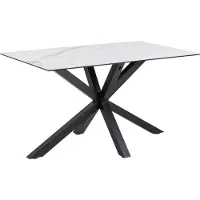 Ebuy24 Heaven table de salle à manger 80x135cm blanche.
