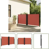 The Living Store Store latéral extensible Terracotta rouge 120x1000 cm