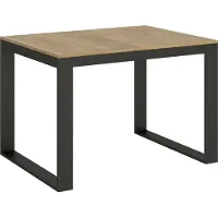 Itamoby Table Extensible 90X120/224 Cm Tecno Evolution Chêne Nature Structure Anthracite