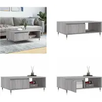 vidaXL Table basse Gris Sonoma 90x60x35 cm Bois composite - Table basse - Tables basses - Table basse