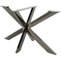 CLP Pieds de table Biloxi en forme d'étoile,M industriel noir