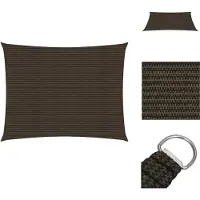 vidaXL Voile d'ombrage 160 g/m² Marron 3x4,5 m HDPE - Parasols & Protection solaire