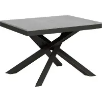 Itamoby Table Extensible 90X120/224 Cm Volantis Evolution Ciment Structure Anthracite