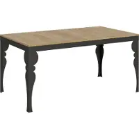 Itamoby Table Extensible 90X160/264 Cm Paxon Evolution Chêne Nature Structure Anthracite