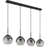 Globo Lighting Lampe à suspendre métal noir mat, 4x E27