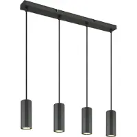 Globo Lampe à suspendre métal gris mat, 4x GU10