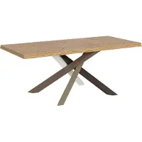 Itamoby Table Fixe 90X180 Cm Versalux Pieds Chêne Écorcé 4/C