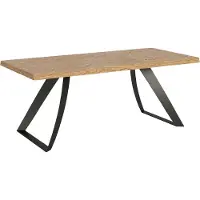 Itamoby Table Fixe 90X200 Cm Tabira Chêne Écorcé Pieds Anthracite
