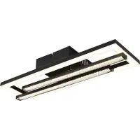 Globo Lighting Plafonnier en plastique noir mat, LED