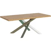 Itamoby Table Fixe 90X180 Cm Versalux Pieds Chêne Écorcé 4/A