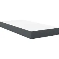 Syfax Matelas de Lit avec matelas Gris 80 x 200 cm tissu
