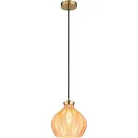Globo Suspension Jessica avec verre orange Ø 22cm