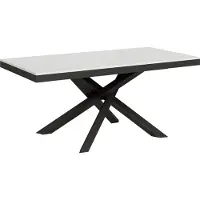 Itamoby Table Extensible 90X180/440 Cm Volantis Evolution Frêne Blanc Structure Anthracite