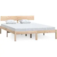 Syfax Cadre de lit sans matelas bois massif 140x190 cm