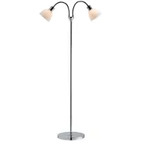 Nordlux Double lampadaire Ray, argent, Ip20, 2X40W, 63224033