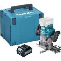 Makita RP 001 GD101 Défonceuse sans fil 40 V max. 12 mm Brushless + 1x batterie 2,5 Ah + Makpac - sans chargeur