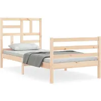 Syfax Cadre de lit sans matelas 100x200 cm bois massif