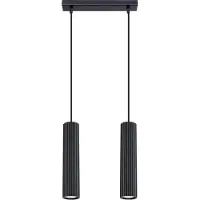 Sollux Lampe suspendue KARBON 2 noir 2xGU10 10W aluminium 90x6.5x30cm