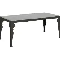 Itamoby - Table extensible 180/284x90 cm Paxon Evolution gris béton cadre et pieds anthracite