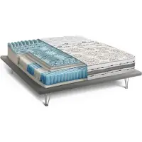 Talamo Italia Aclio - Matelas Double, 190x160x25h cm Blanc, Déhoussable Italy