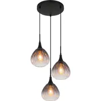 Globo Suspension noire Olsen 3 lumières