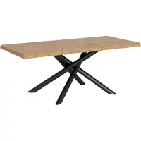 Itamoby Table Extensible 90X180/230 Cm Vindral Chêne Écorcé Pieds Anthracite