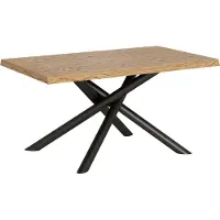 Itamoby Table Extensible 90X140/190 Cm Vindral Chêne Écorcé Pieds Anthracite