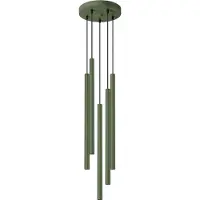 Sollux Lampe pendante PASTELO 5P vert olive 5xG9 8W acier 104x25x25cm