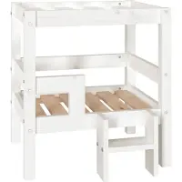 Syfax Lit pour chien Blanc 55,5x53,5x60 cm Bois de pin solide