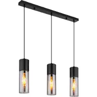 Globo Lighting Suspension élégante Annika 3 lumières noir