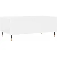 Syfax Table basse Blanc 90x50x36,5 cm Bois d'ingénierie