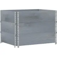 Syfax Colliers de palette 3 pcs gris 80x60 cm bois de pin solide