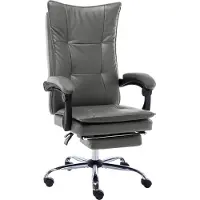 Syfax Chaise de bureau Anthracite Similicuir