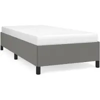 Syfax Cadre de lit sans matelas gris foncé 80x200 cm tissu